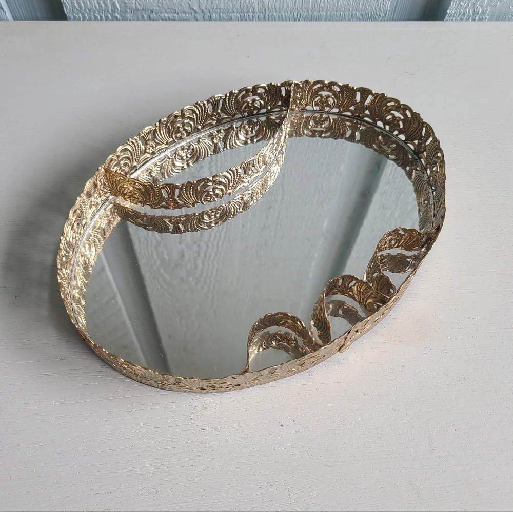 Vintage Mid Century Modern Vanity Mirror Tray